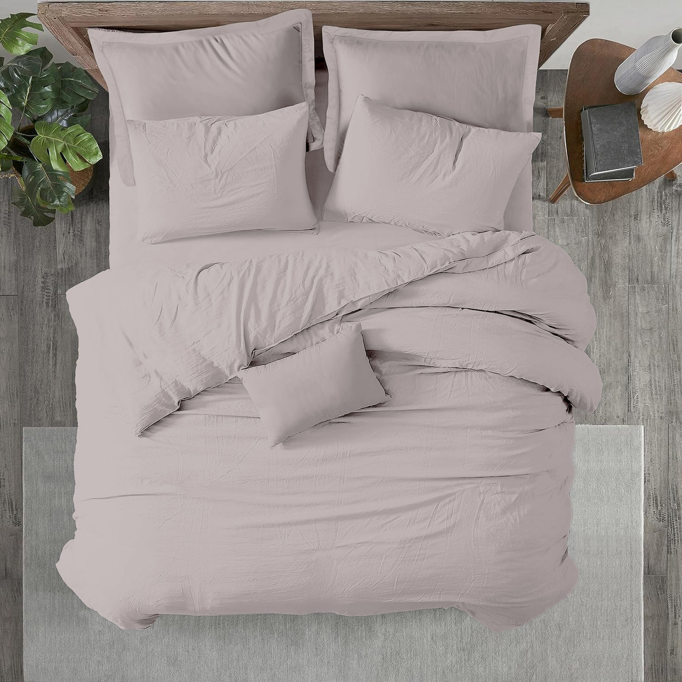 Solid 3 Piece Duvet Cover Set 100% Egyptian Cotton 600 Thread Count - Light Colors