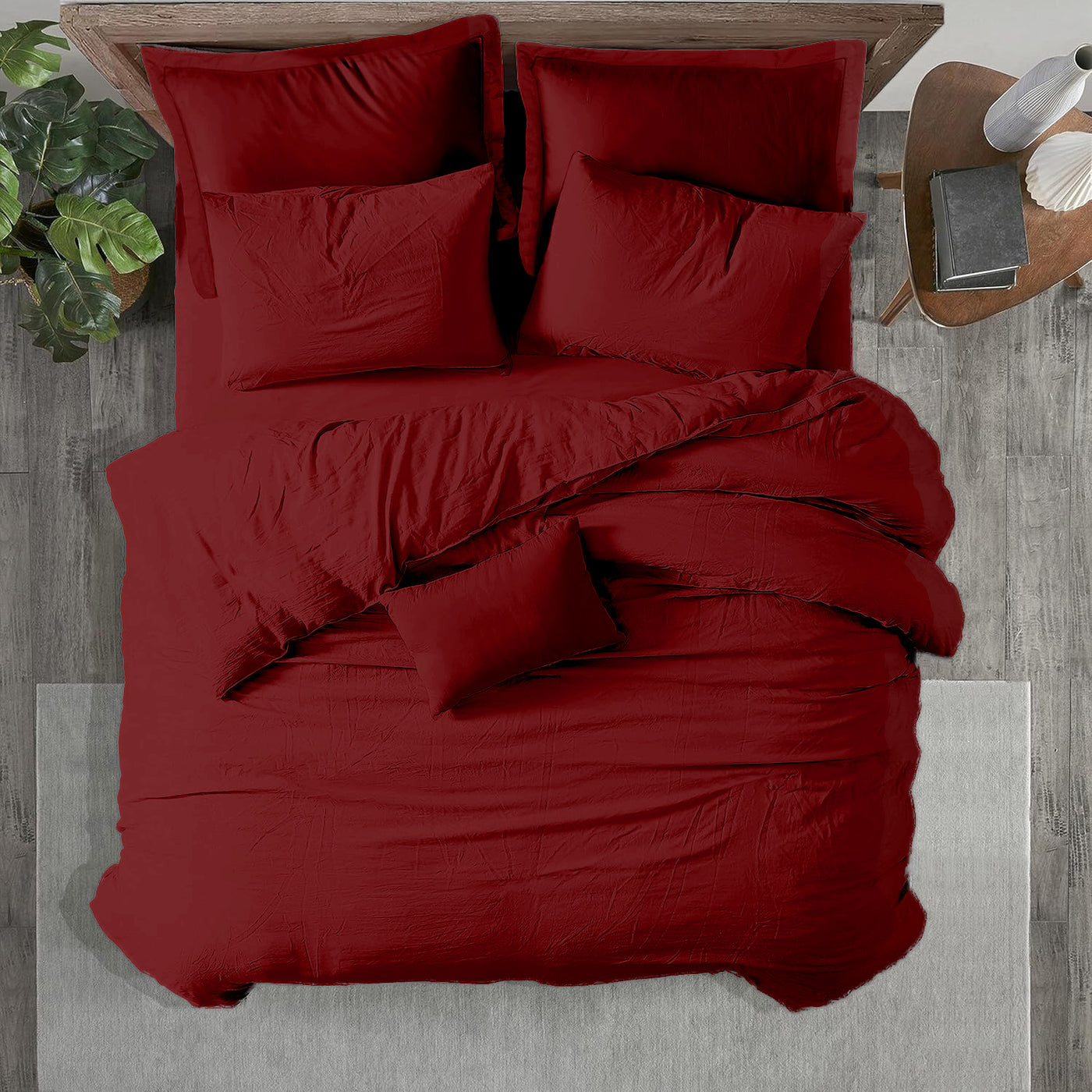 Solid 3 Piece Duvet Cover Set 100% Egyptian Cotton 600 Thread Count - Dark Colors