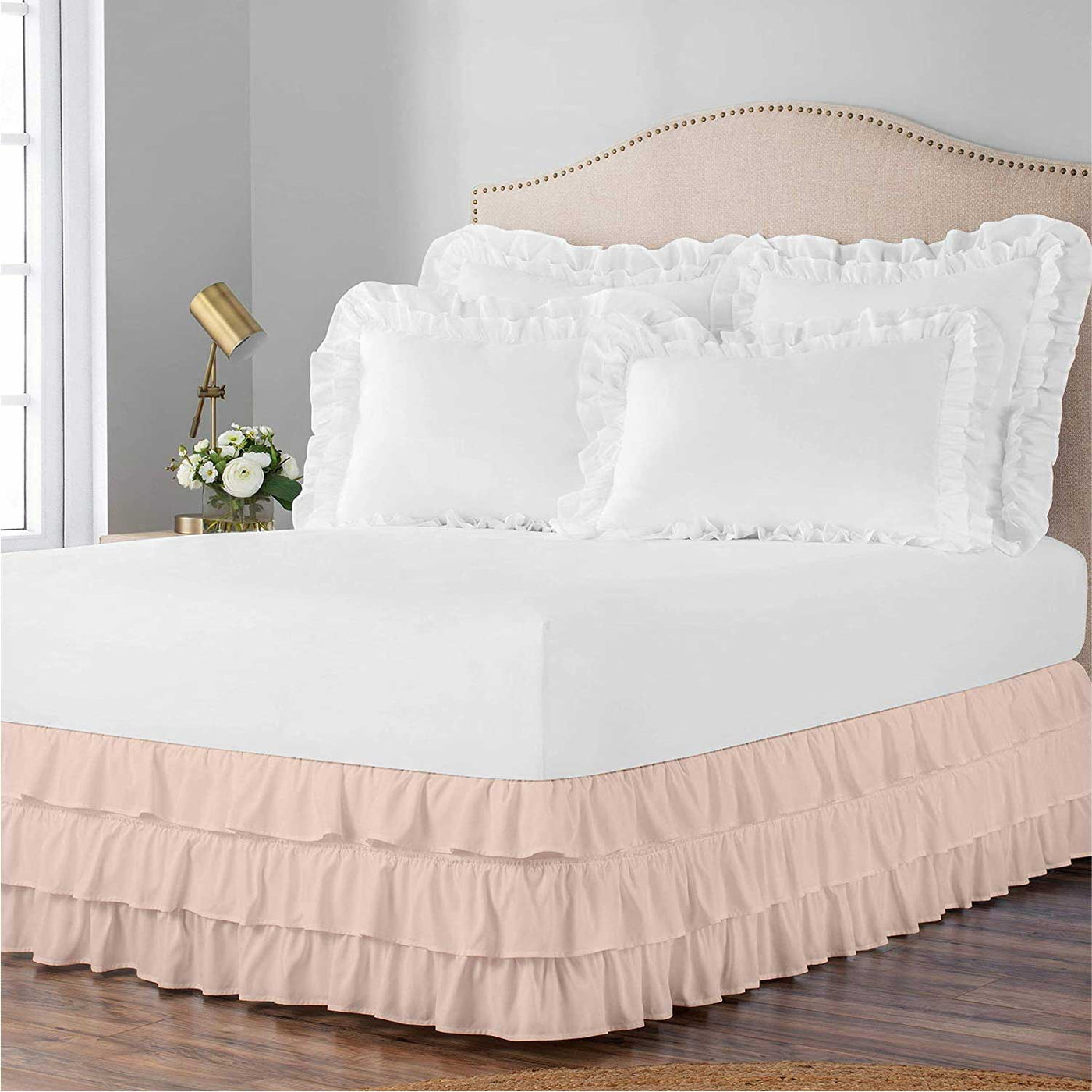 Tiered Waterfall Ruffle Bed Skirt 800 Thread Count 100% Egyptian Cotton