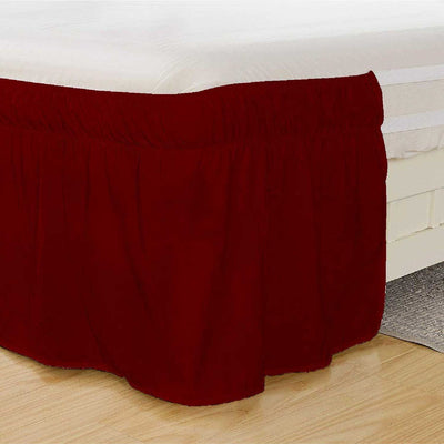 Wrap Around Dust Ruffle Bed Skirt 1000 Thread Count 100% Egyptian Cotton