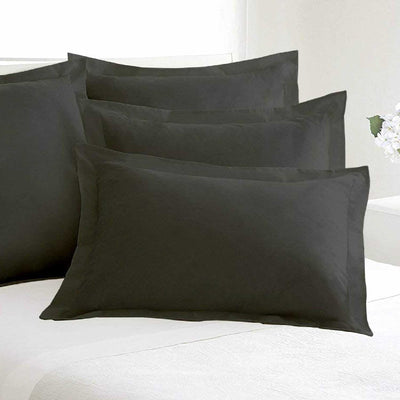 Set of 2 Solid Pillow Shams 100% Egyptian Cotton 800 Thread Count