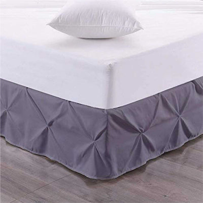 Pinch Pleated Bed Skirt 100% Egyptian Cotton 1000 Thread Count