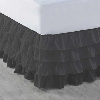 Tiered Waterfall Ruffle Bed Skirt 800 Thread Count 100% Egyptian Cotton