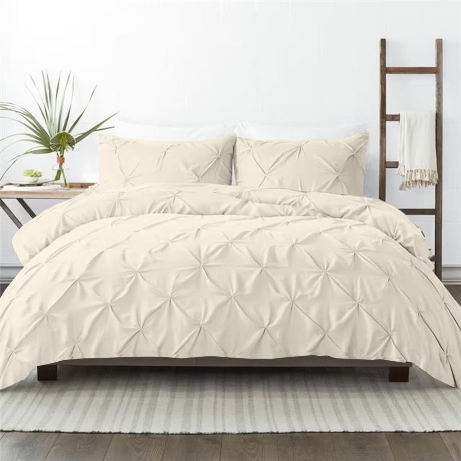Chic Home 3-Piece Tirina Pleated Pin tuck Reversible Duvet Set Taupe Queen,  Queen - Kroger