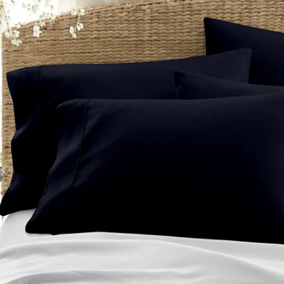 Set of 2 Solid Pillowcases 100% Egyptian Cotton 800 Thread Count
