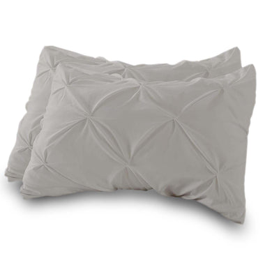 Set of 2 Pinch Pleated Pillow Shams 100% Egyptian Cotton 800 Thread Count