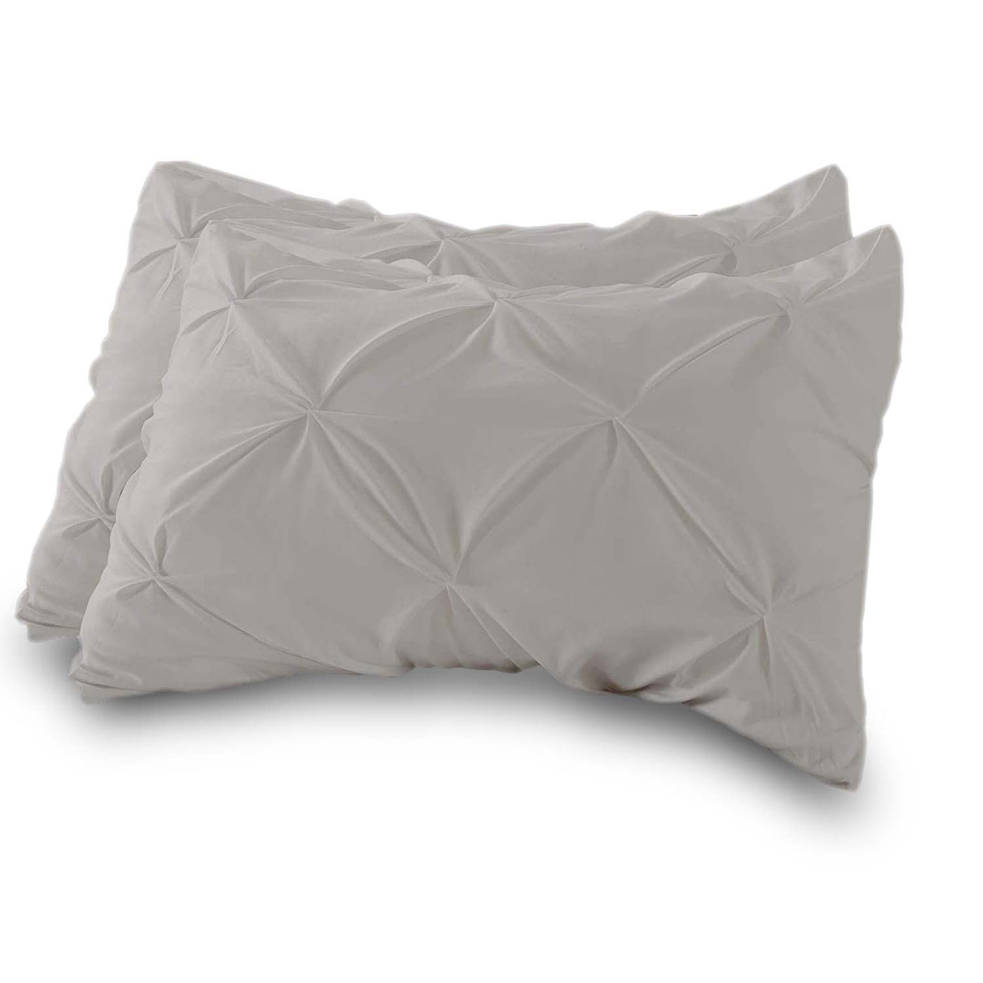 Set of 2 Pinch Pleated Pillow Shams 100% Egyptian Cotton 400 Thread Count