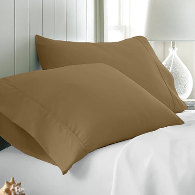 Set of 2 Solid Pillowcases 100% Egyptian Cotton 800 Thread Count