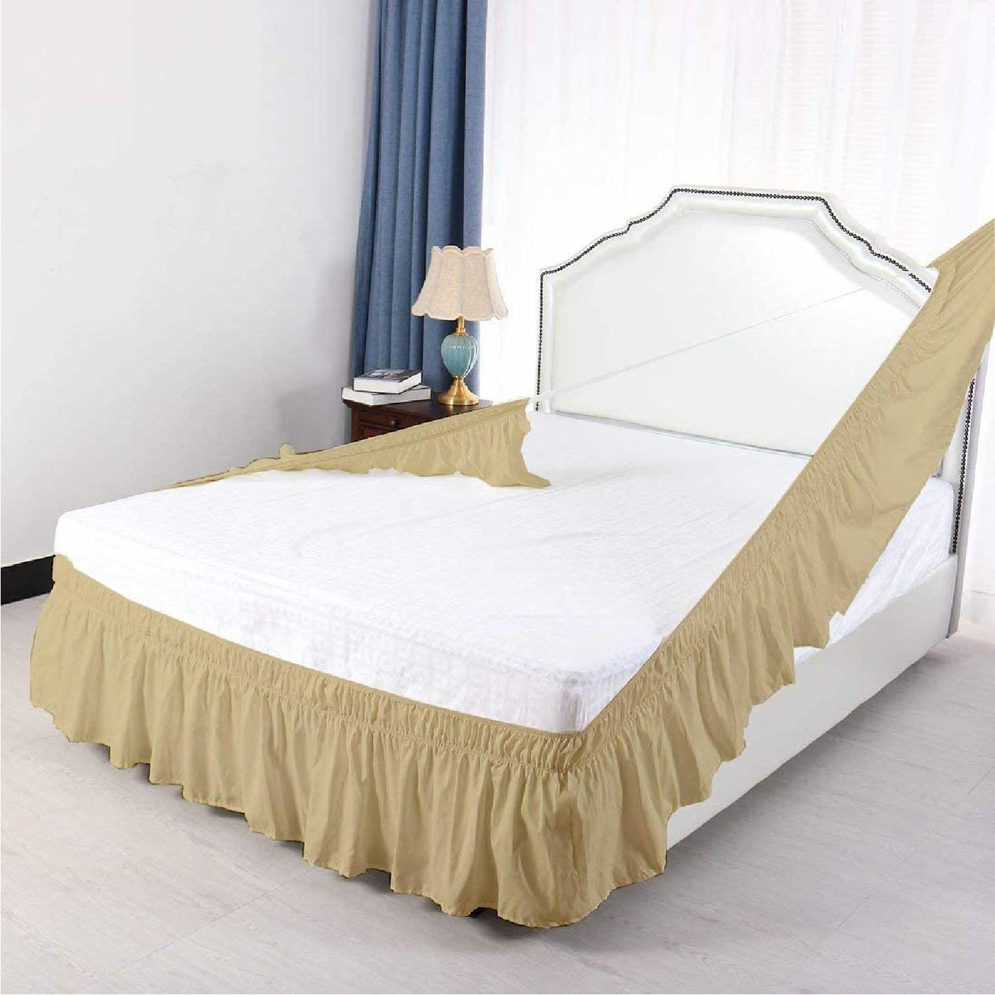 Wrap Around Dust Ruffle Bed Skirt 1000 Thread Count 100% Egyptian Cotton