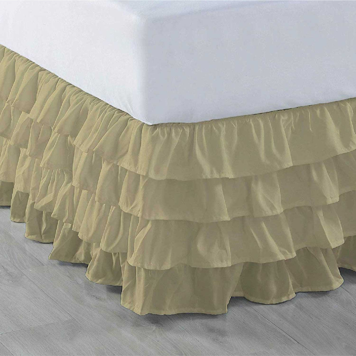 Tiered Waterfall Ruffle Bed Skirt 800 Thread Count 100% Egyptian Cotton