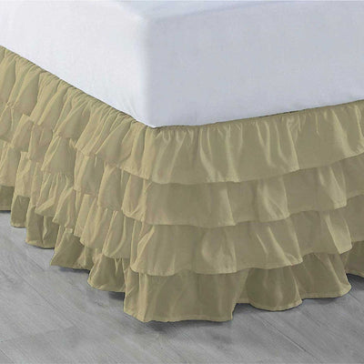 Tiered Waterfall Ruffle Bed Skirt 1000 Thread Count 100% Egyptian Cotton