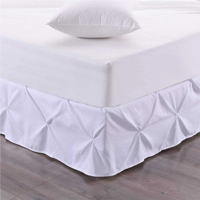 Pinch Pleated Bed Skirt 100% Egyptian Cotton 1000 Thread Count